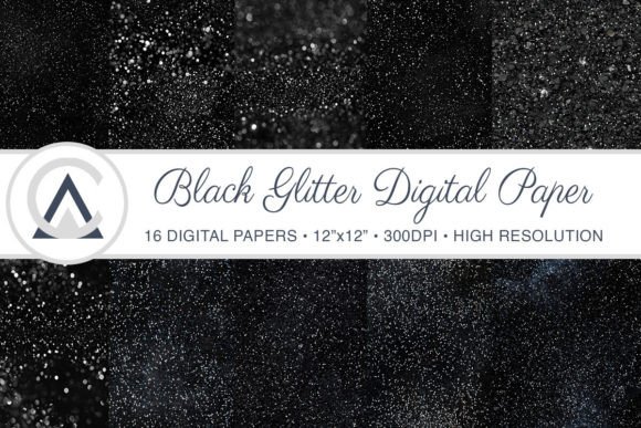 Black Glitter Digital Paper Backgrounds: A Designer's Secret Weapon