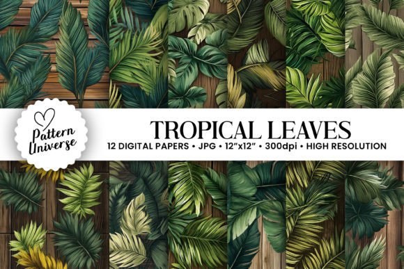 Bringing Nature Indoors: The Appeal of Green Wooden Tropical Leaves Backgrounds