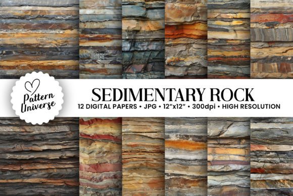 Earthy Elegance: Sedimentary Rock Textur Backgrounds for Creative Projects