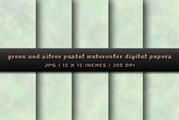 Elevate Your Craft with Green and Silver Watercolor Backgrounds
