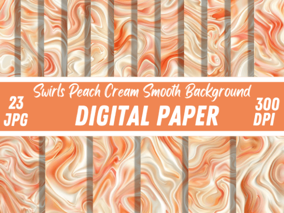 Embrace Soft Elegance with Abstract Swirls Peach Cream Backgrounds