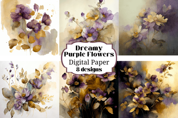 Enchanting Purple Floral Backgrounds for Creative Projects