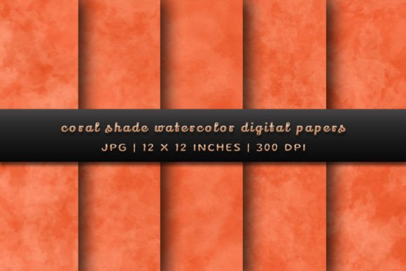 Enrich Your Creations with Coral Shade Watercolor Backgrounds