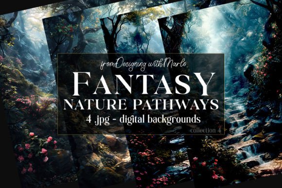 Fantasy Nature Path Trails Backgrounds 4
