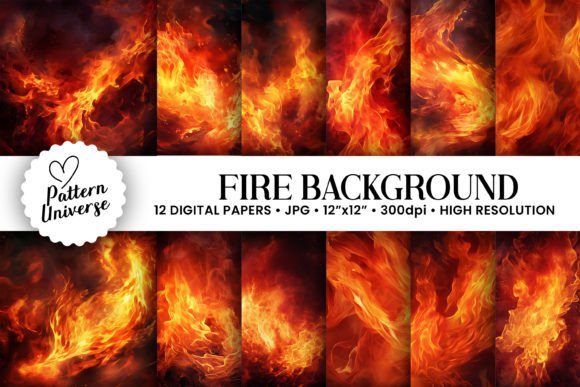 Fire Digital Paper Backgrounds: Ignite Your Creative Projects