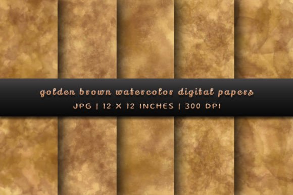 Golden Brown Watercolor Backgrounds: Warm, Elegant Design Assets