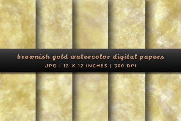 Infuse Warmth and Sophistication with Brownish Gold Watercolor Backgrounds