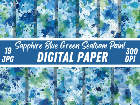 Sapphire Blue Green Seafoam: A Fresh Take on Digital Pattern Design