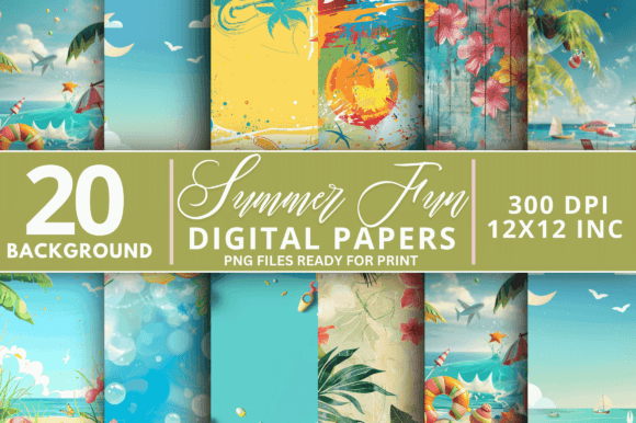 Summer Fun Digital Paper Backgrounds: A Designer's Guide