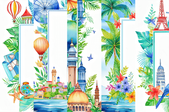 Travel Theme Frame Backgrounds: Elevate Your Creative Projects