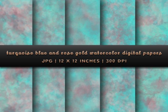 Turquoise Blue and Rose Gold Backgrounds: Elevate Your Designs