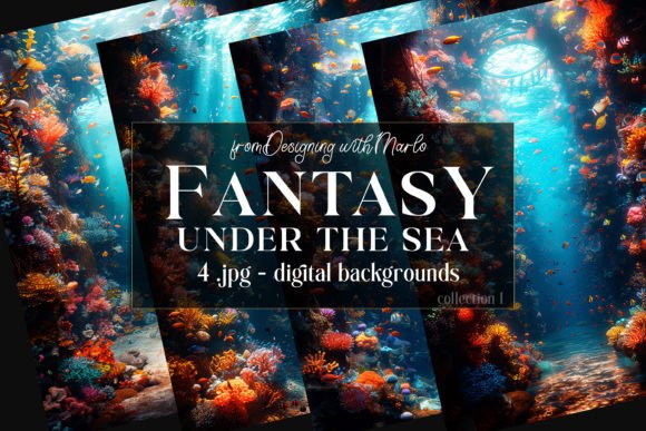 Unleash Creativity with Atlantis Under Sea Fantasy Backgrounds 4