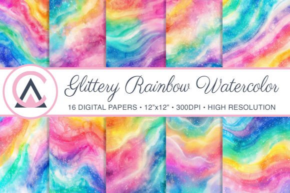 Unleashing Vibrancy: The Power of Rainbow Watercolor Glitter Backgrounds