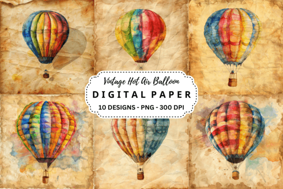 Vintage Hot Air Balloon Backgrounds: A Designer's Secret for Whimsical Charm