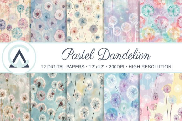 Watercolor Dandelion Flowers Backgrounds: A Versatile Asset for Modern Creators