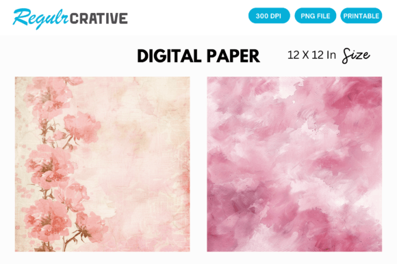 Watercolor Greenery Hippie Backgrounds for Modern Design
